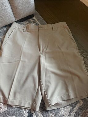 FootJoy Men's Flat-Front Golf Shorts - Khaki size W34
